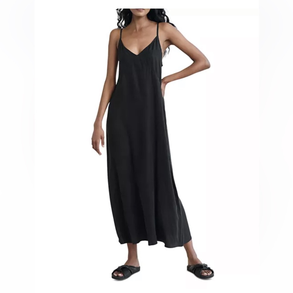 Jenni Kayne Rio Slip Dress - Black - Size Large - MSRP $345